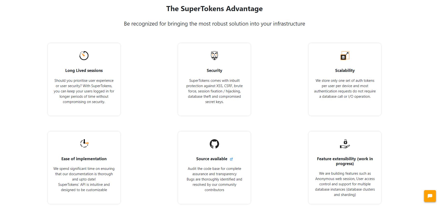 SuperTokens Advantages