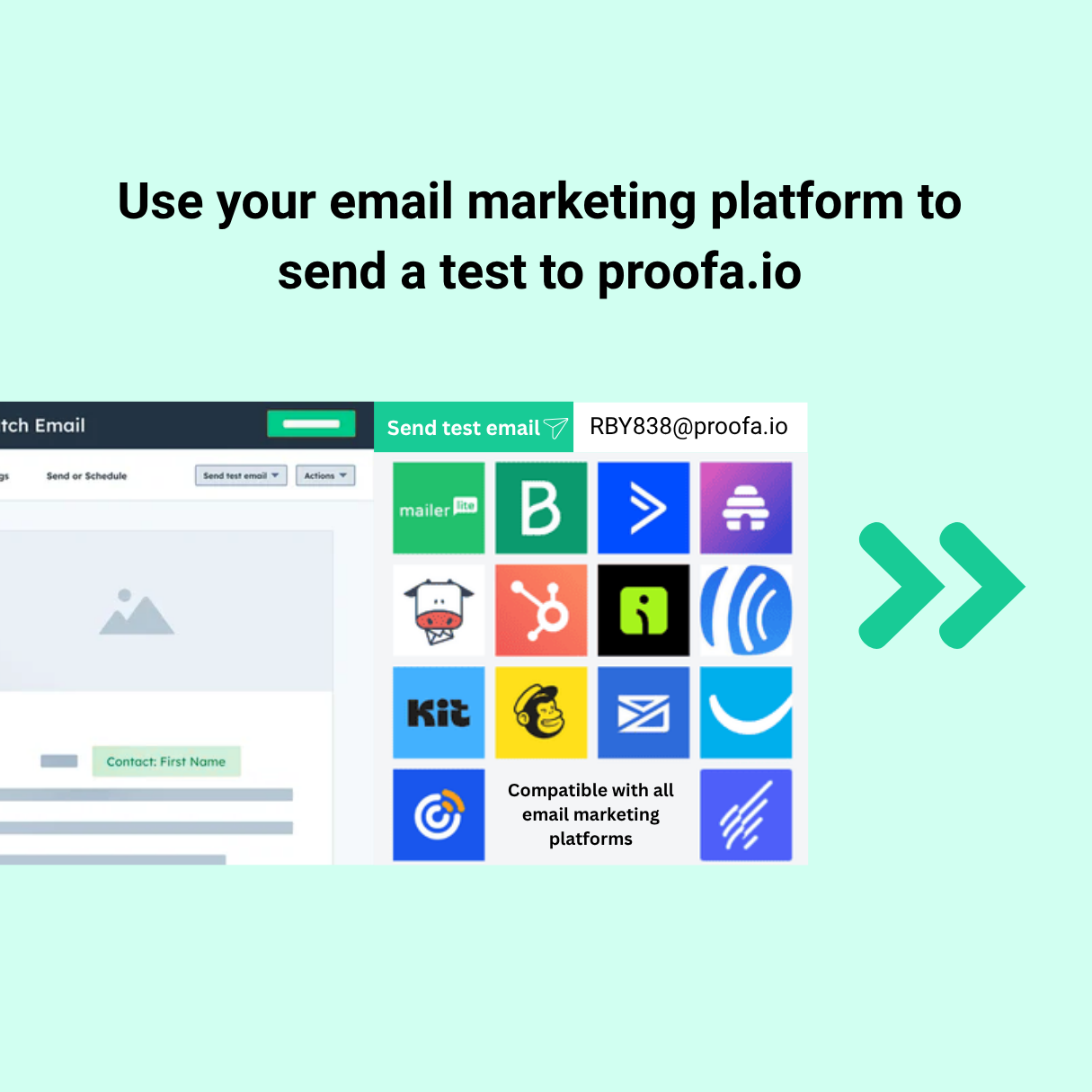 proofa.io integrations with email marketing platforms