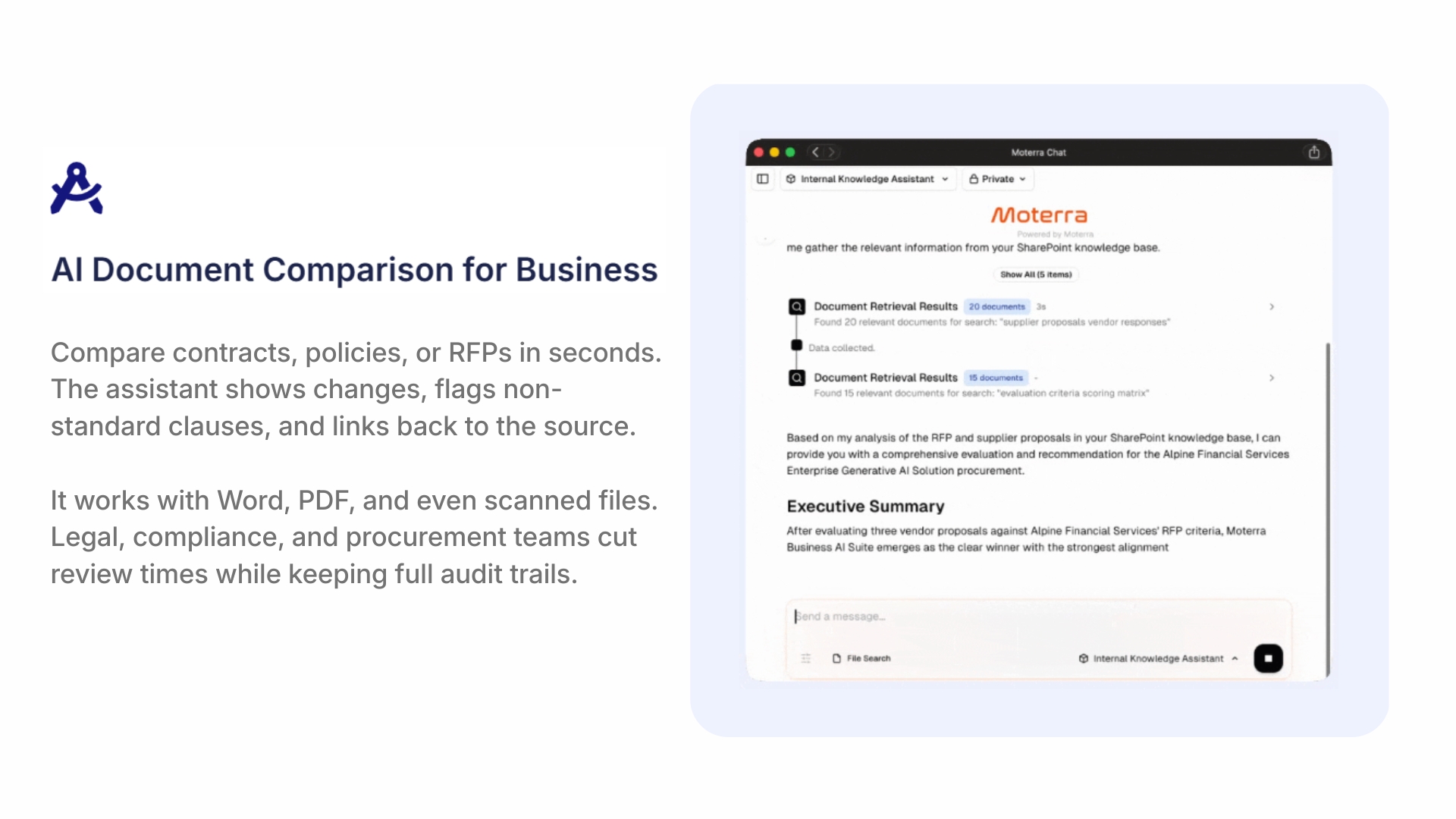 AI Document Comparison for Business.