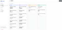 Featuriq kanban board with feature requests organized into Planned, In Progress, and Completed columns